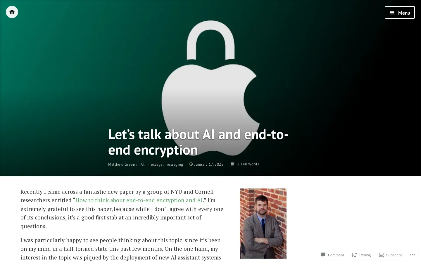 AI's Impact on End-to-End Encryption and Privacy Concerns